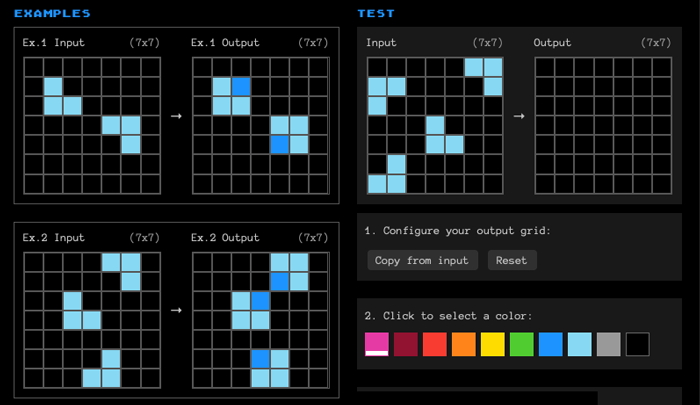 Example ARC Puzzle Screenshot