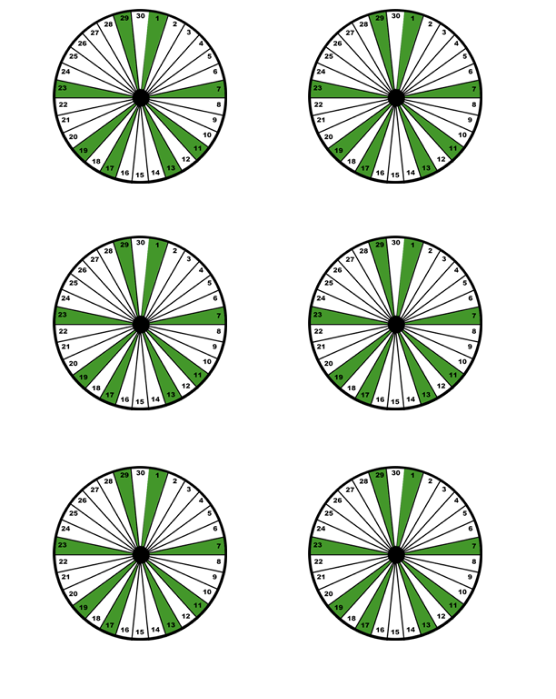 30-Slice Worksheet