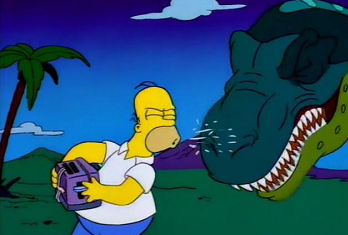 Homer Simpson in 'Time and Punishment'