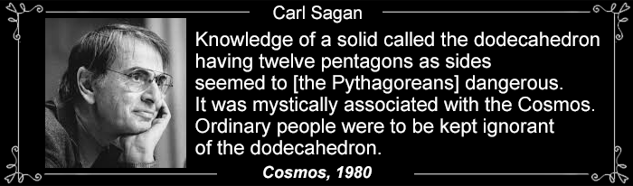 Sagan Dodecahedron Quote